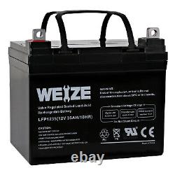 Weize 12v 35ah U1 Batteries Électrique Scooter Paire 2