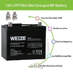 Weize 12v 75ah Deep Cycle Batterie Sla Pour Scooter Mobilité En Fauteuil Roulant Ub12750